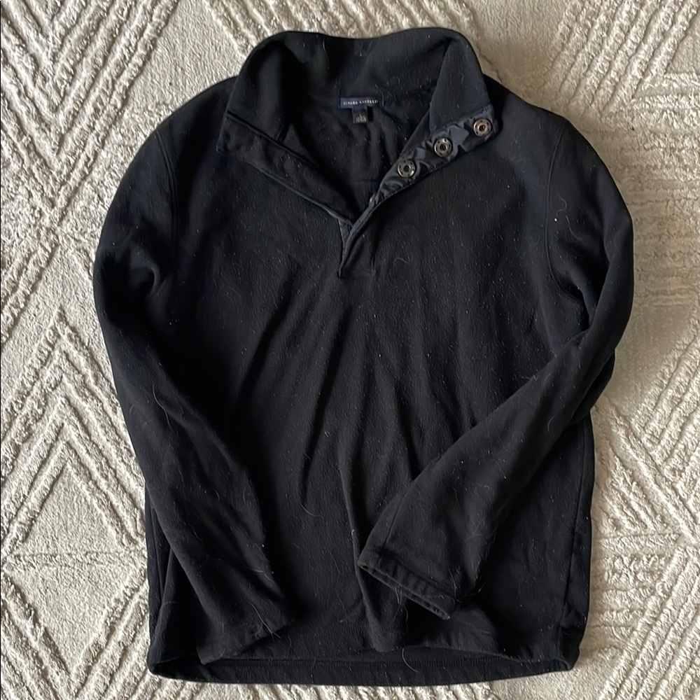 Banana Republic Men’s Large Black fleece Pullover Sweater